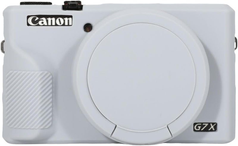 AEXUTDA Case for Canon Powershot G7X Mark III Digital Camera, G7X Mark iii Camera Silicone Case, Anti-Scratch Slim Fit Soft Skin, G7X Mark 3 Accessories with Detachable Lens Cover - Grey - Image 1